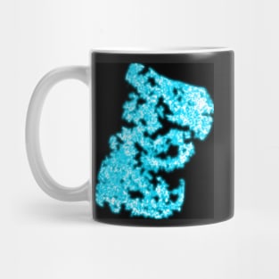 Blue neon crystals Mug